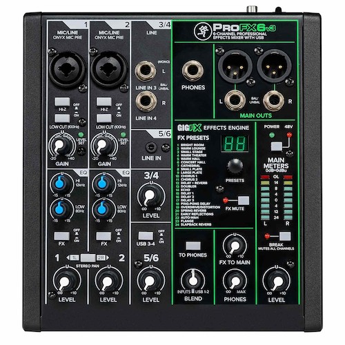 external mixer mackie profx6v3