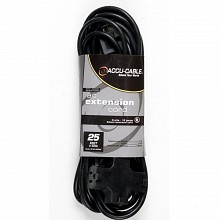 American Audio EC163-3FER25 Black Tri Extension Cord (25ft)