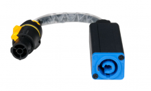 Elation SIP100 | 1ft Powercon (Blue, F) to TRU1 (M) Adapter