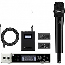 Sennheiser EW-DX MKE 2 / 835-S SET (R1-9 Band) | Dual-Channel Digital Combo Wireless System with Omni Lavalier and Handheld Mic (R1-9: 520 - 607.8 MHz)