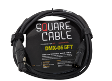 Square Cable DMX-05 | 5ft DMX Cable (3-Pin)
