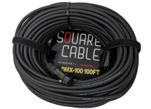 Square Cable DMX-100 | 100ft DMX Cable (3-Pin)